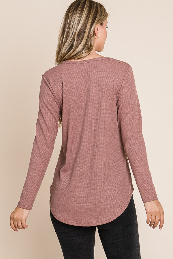 BB Rib L/S Button Down Top