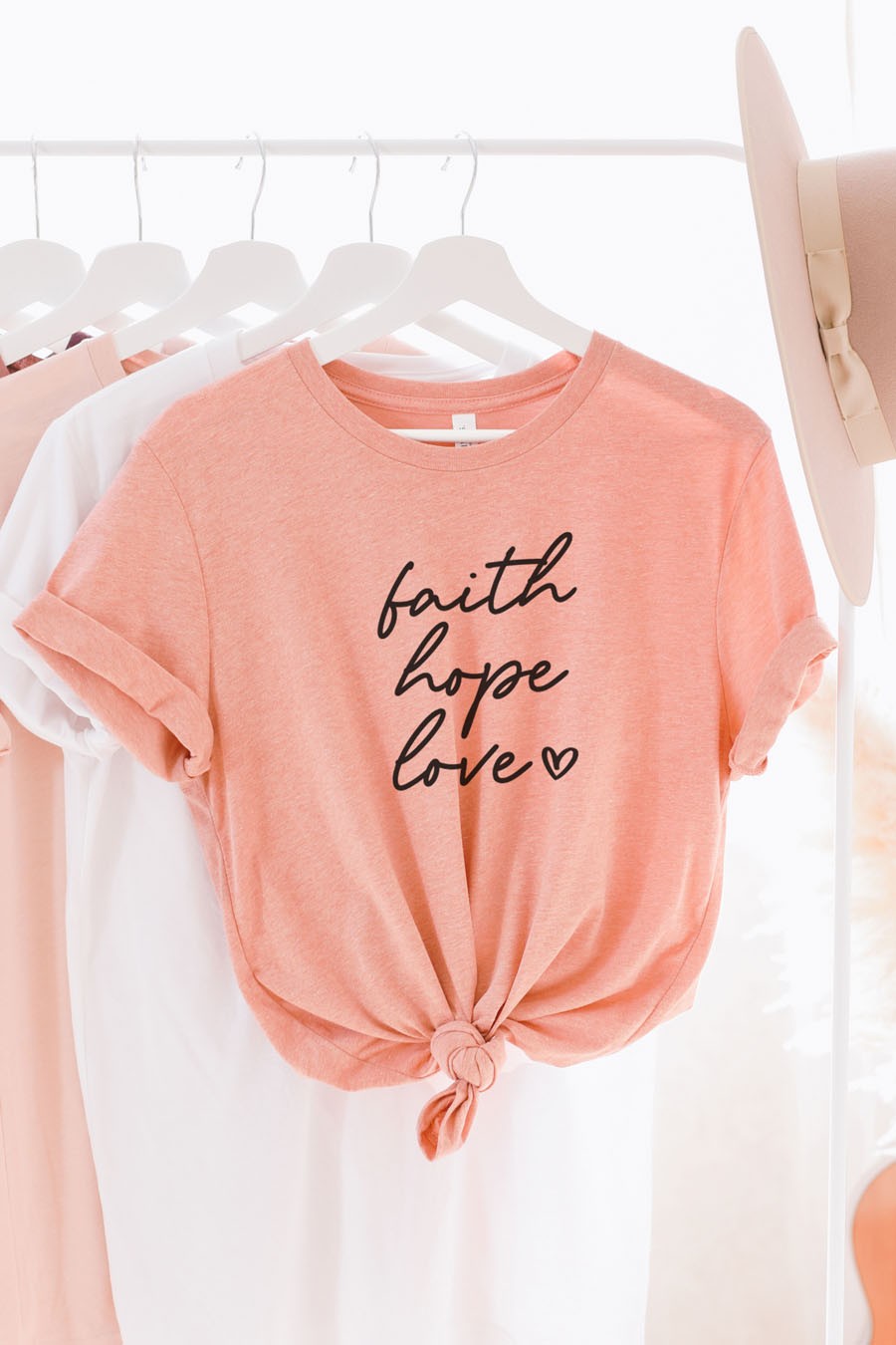 HT FAITH HOPE LOVE TEE SHIRT SUNSET
