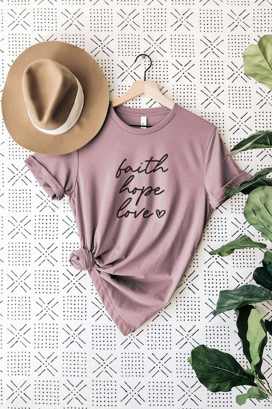 HT FAITH HOPE LOVE TEE SHIRT ORCHID
