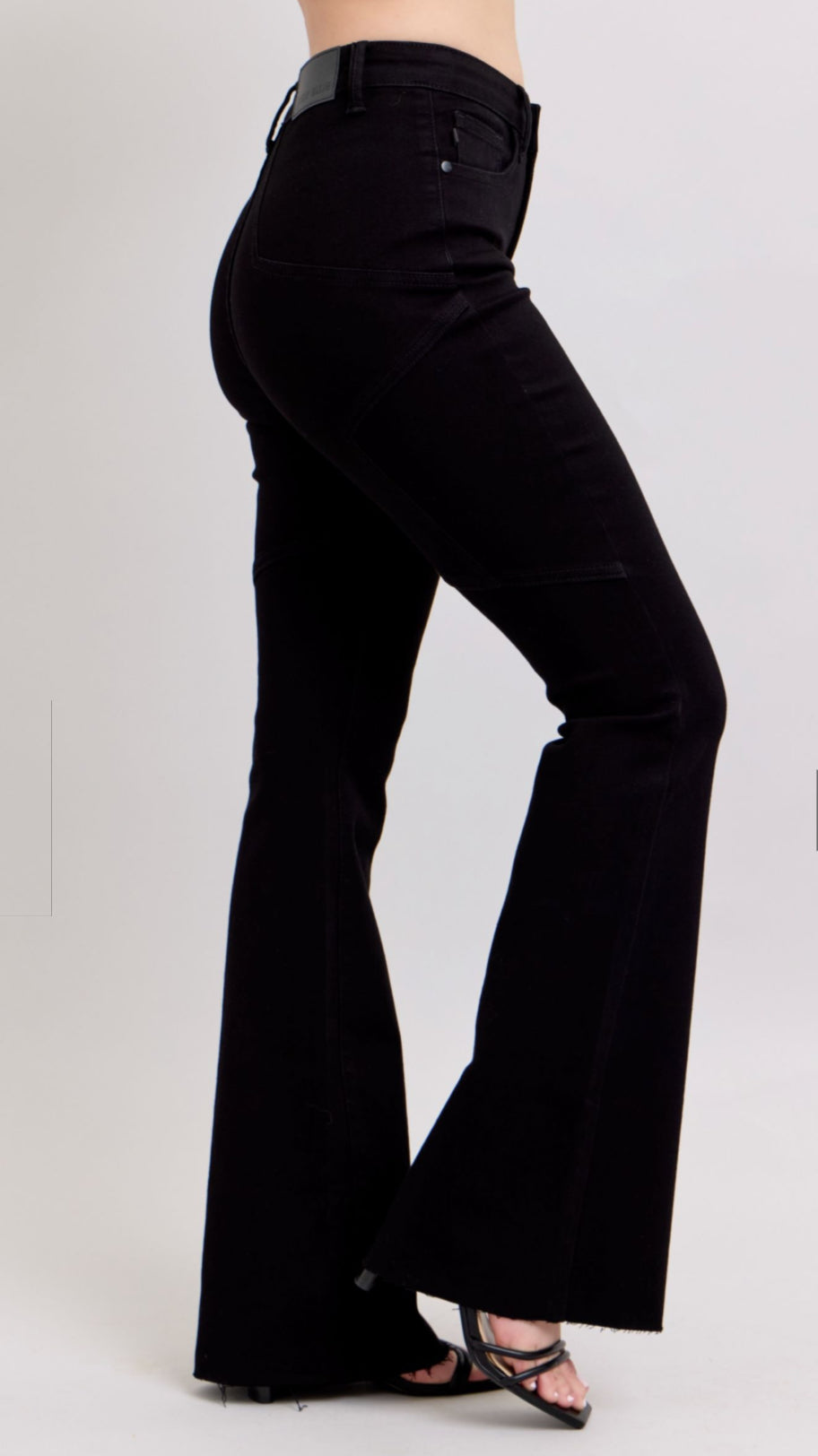 Judy Blue Tummy Control Hem Flare Black