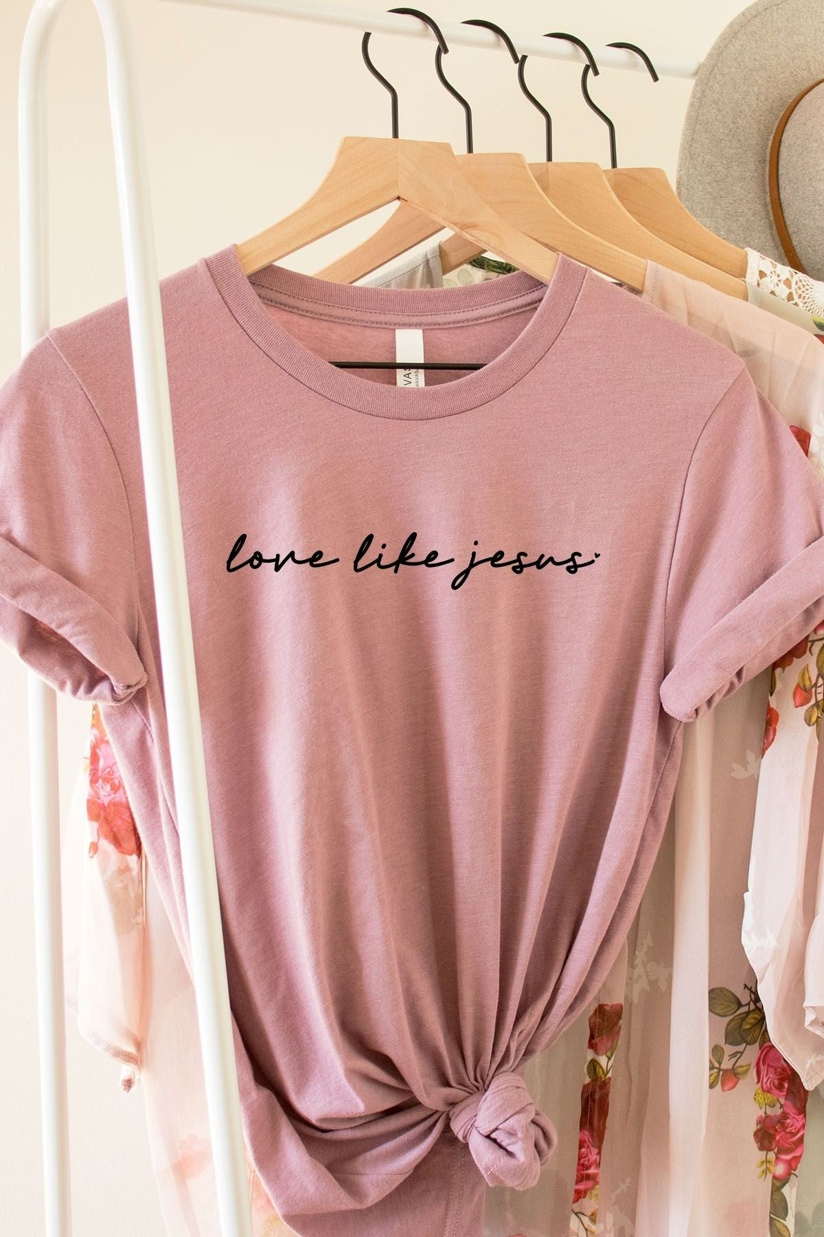 HT LOVE LIKE JESUS TEE MAUVE