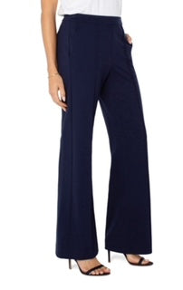 Liverpool Pull On Wide Leg Trouser Cadet Blue