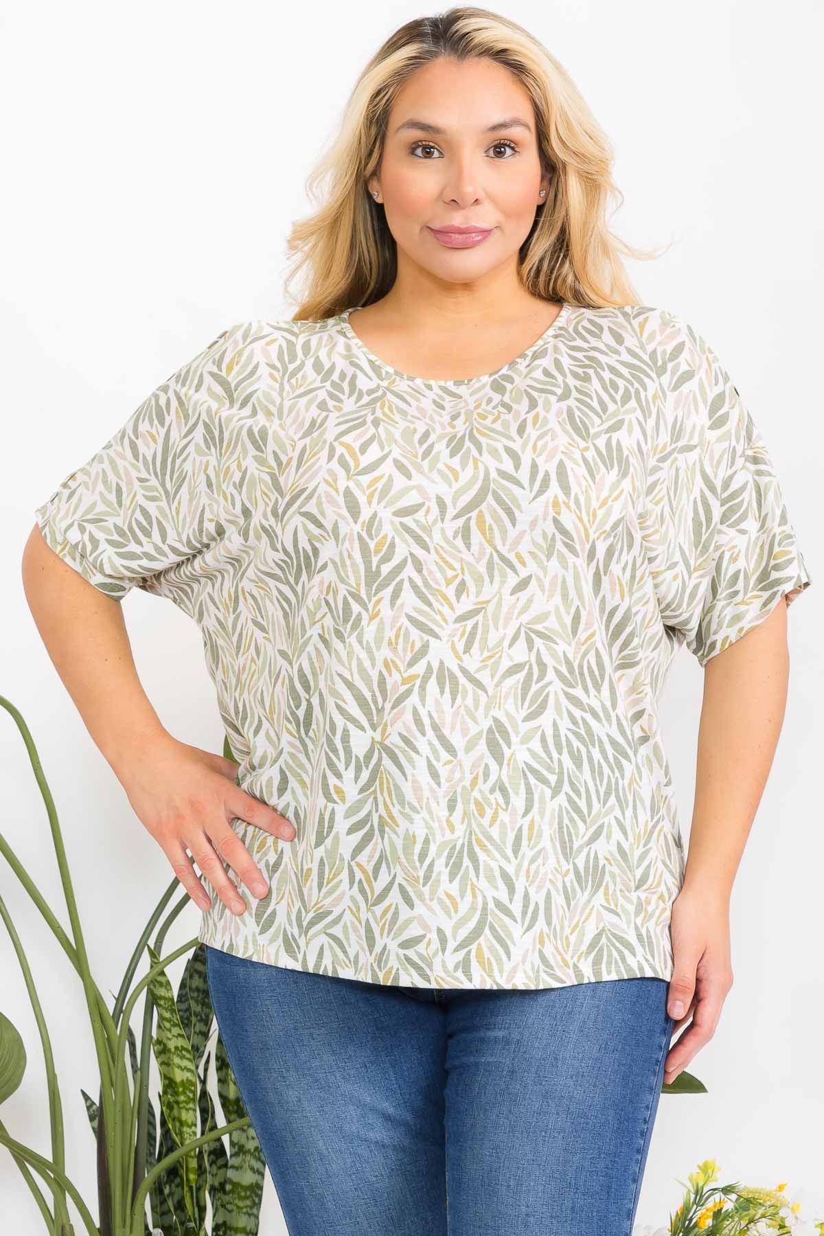 PER GREEN LEAF S/S TOP PLUS