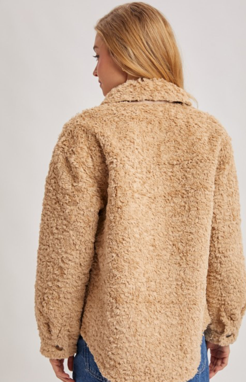 Bluivy Boucle Woven Jacket Latte