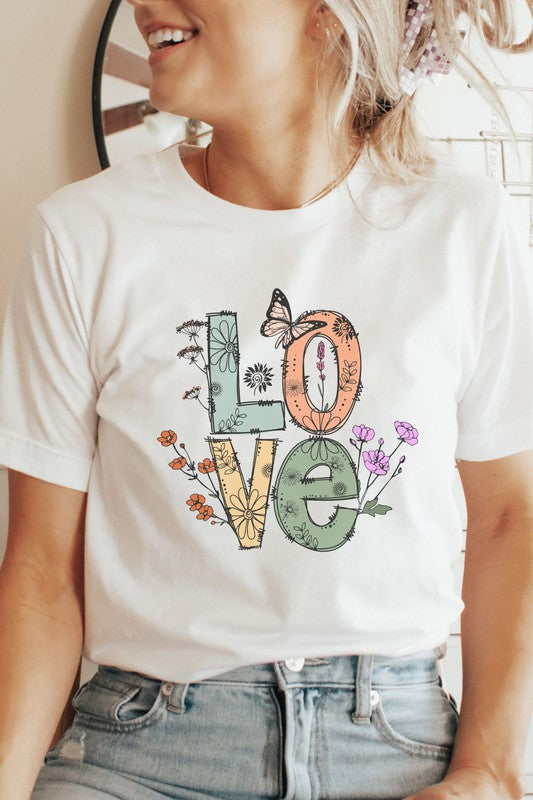 HT LOVE Floral Tee MEDIUM