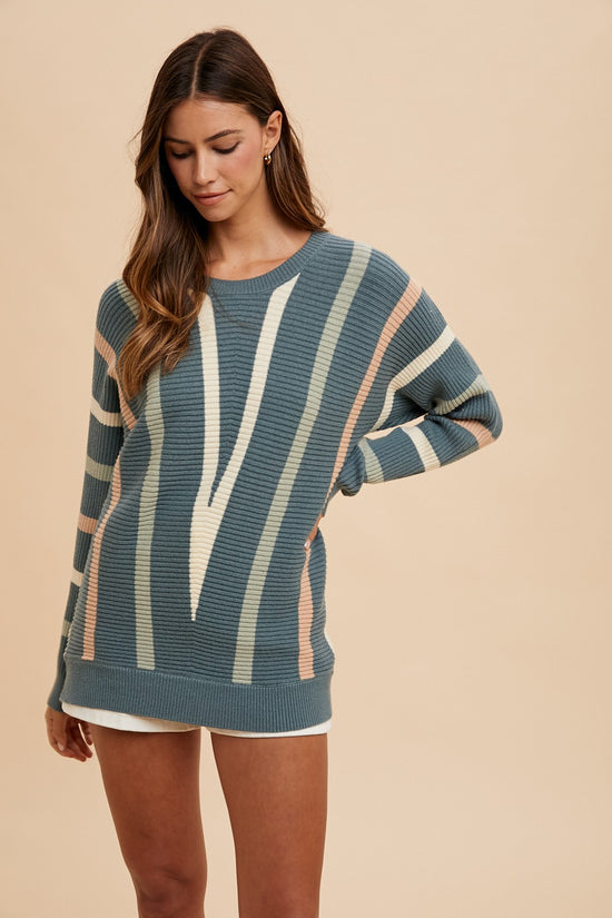 AW CHEVRON STRIPED SWEATER