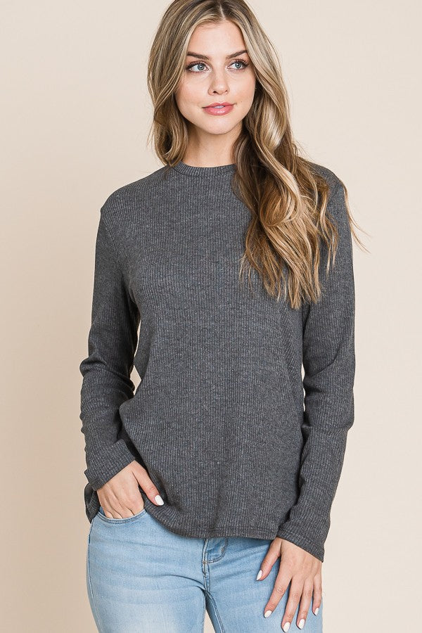 BB Relaxed Fit Crew Neck L/S Top