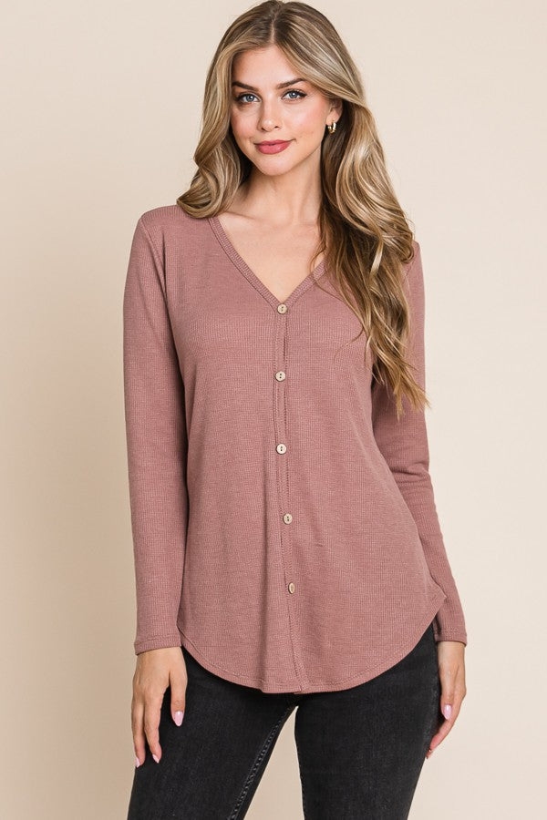 BB Rib L/S Button Down Top