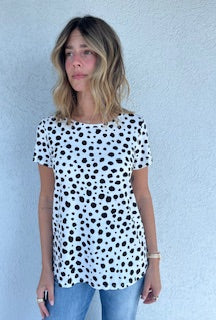 BB S/S Dalmatian Print Top