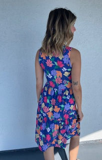 BB 3 Tier Floral Sundress Navy