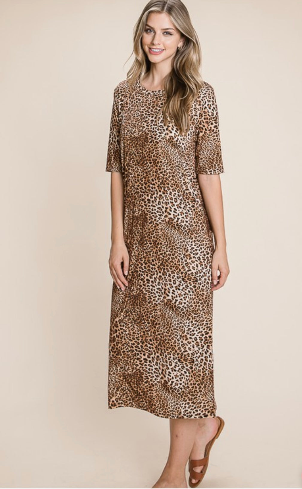 BB FALL S/S ANIMAL PRINT DRESS