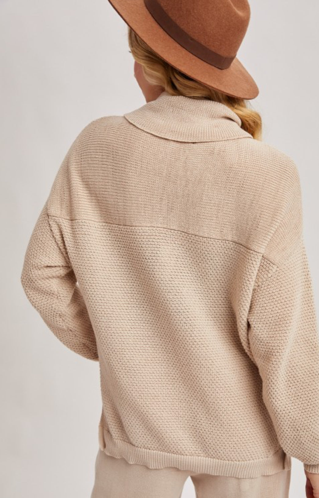 Bluivy L/S Latte Turtleneck Sweater Beige