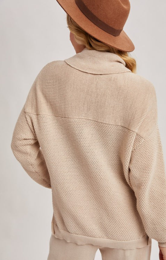 Bluivy L/S Latte Turtleneck Sweater Beige