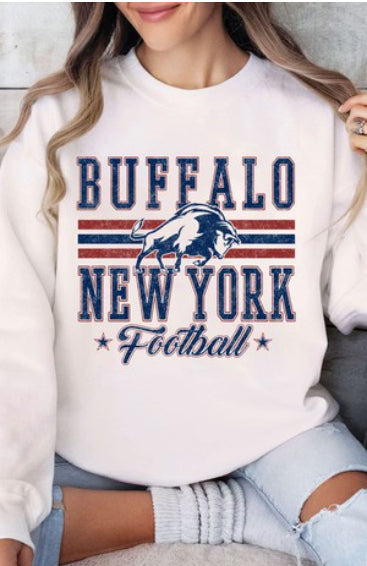 Rustee Clothing BUFFALO FOOTBALL SWEATSHIRT