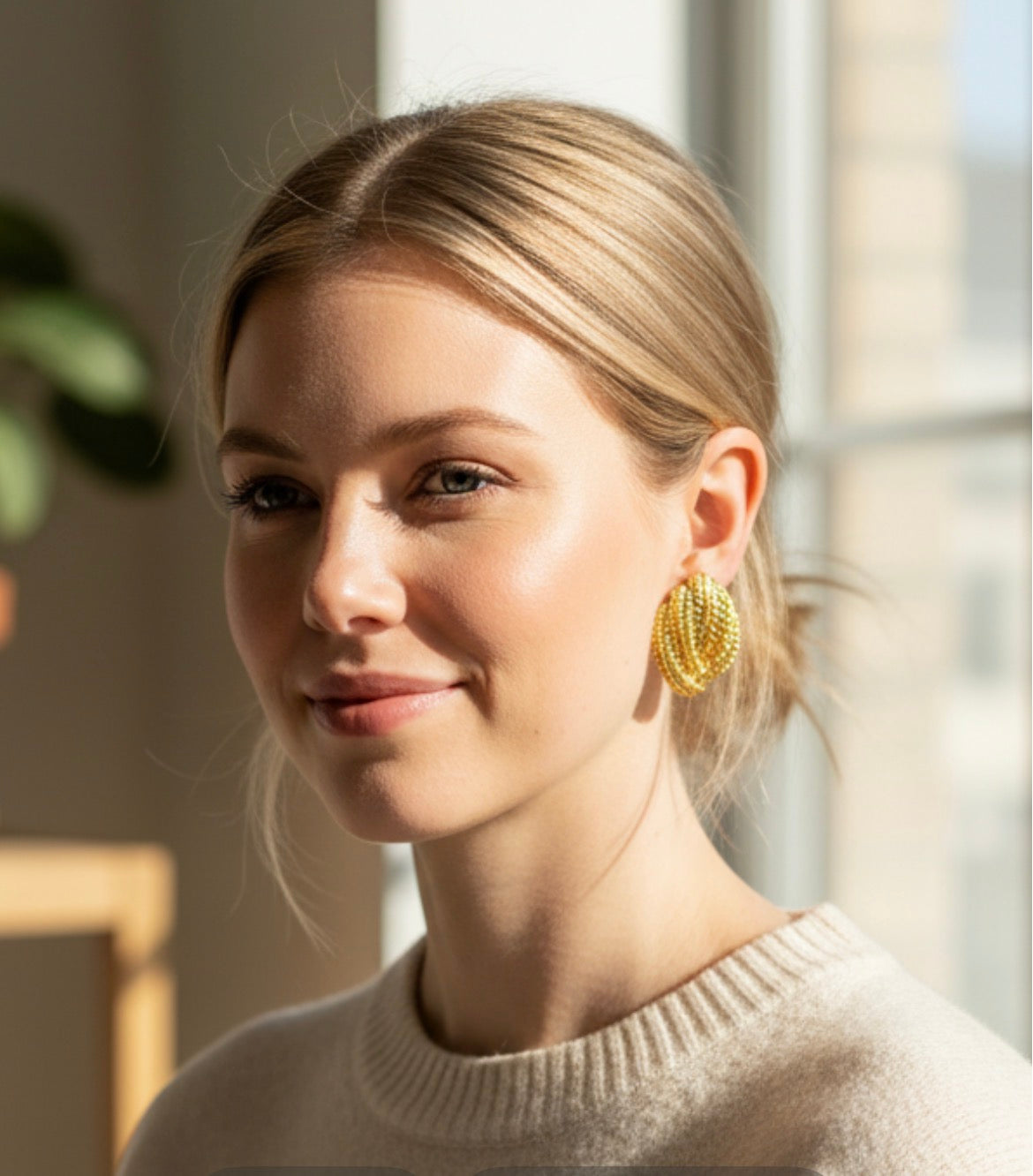 CH Sobrino Metal Earring GOLD