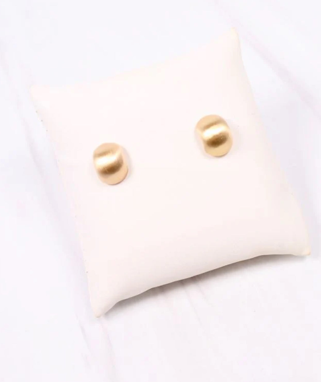 CH 38460 Matte Stud Earring GOLD