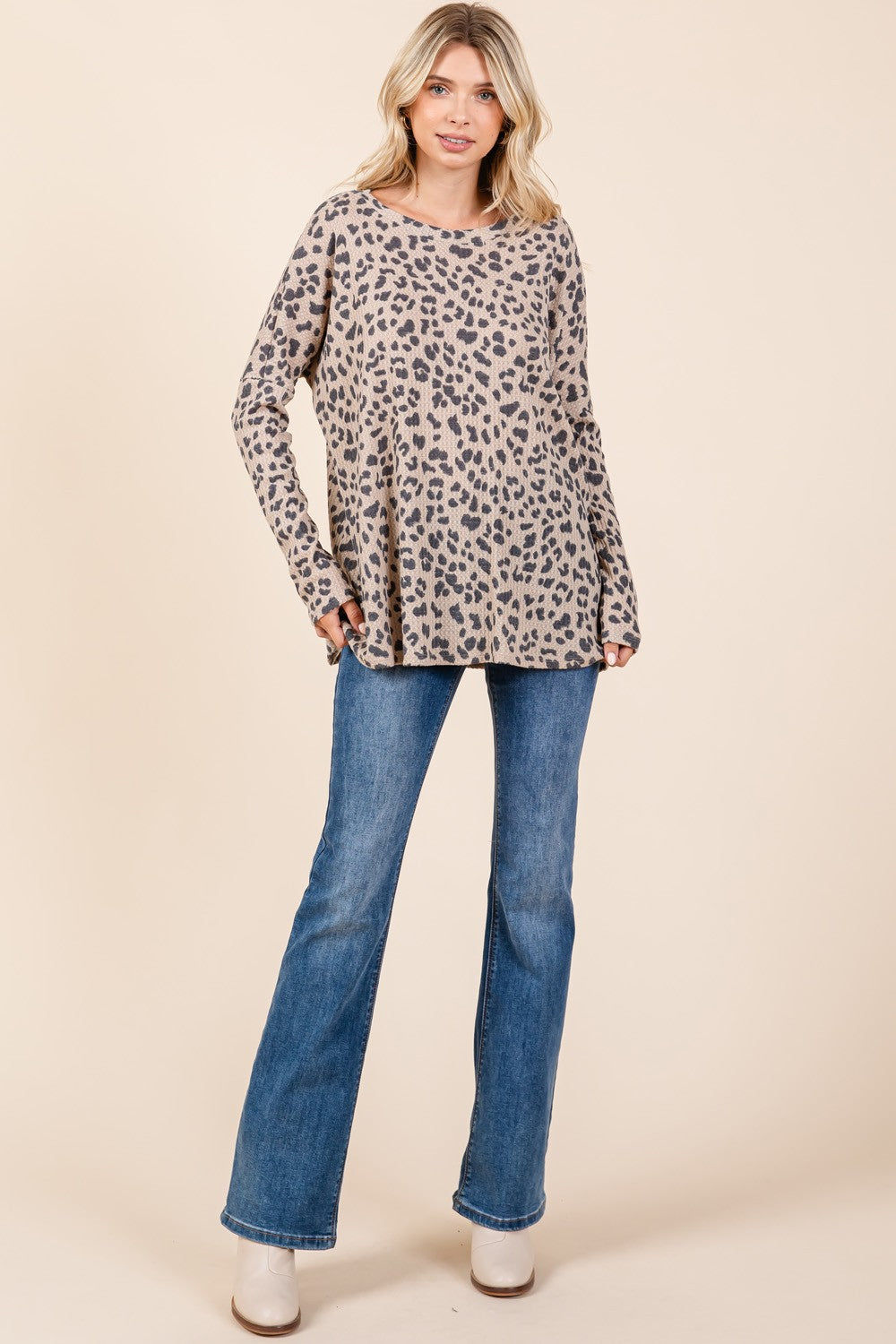 CS Leopard Loose Fit Tunic L/S