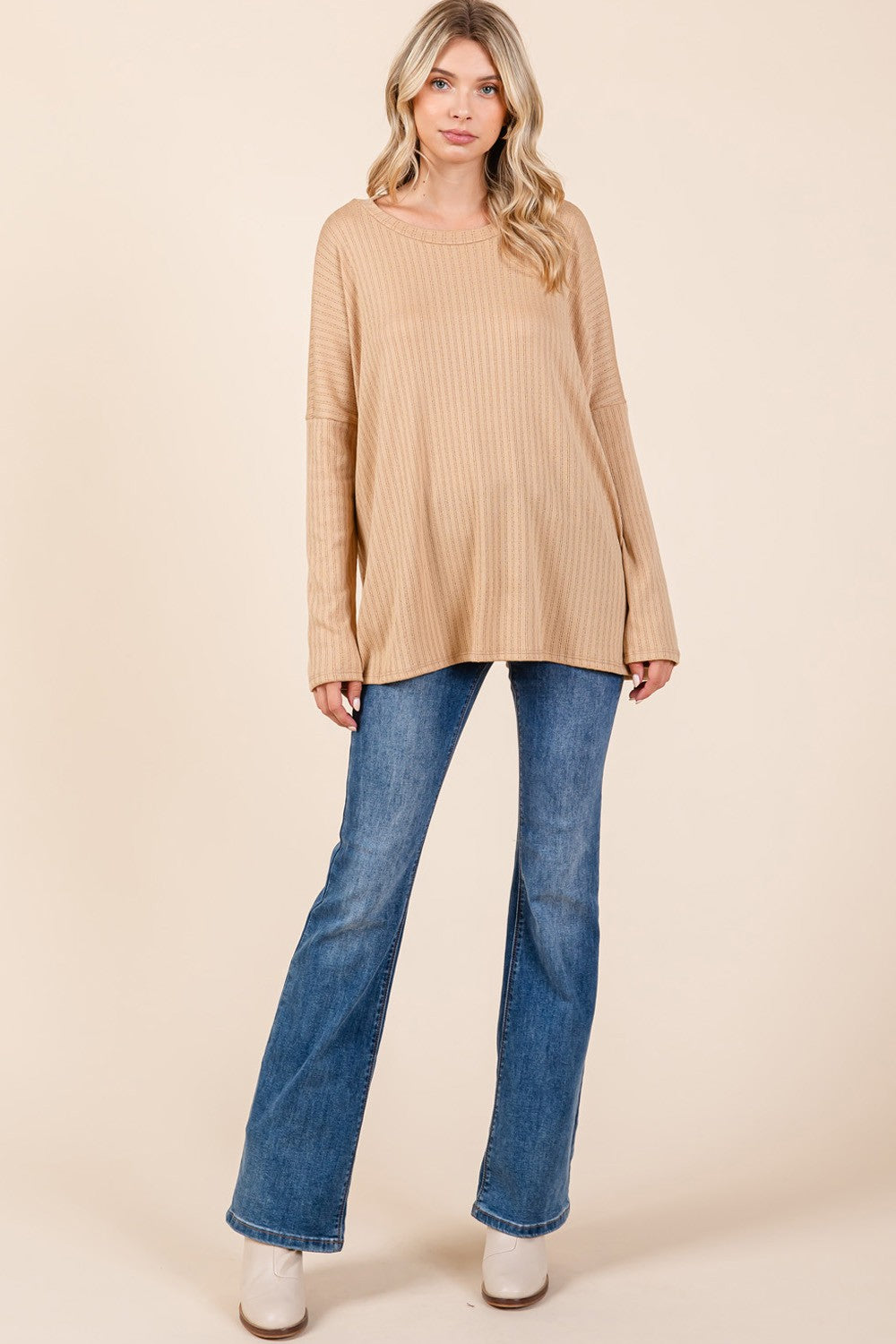 CS Ribbed Crew Neck L/S Tunic PLUS