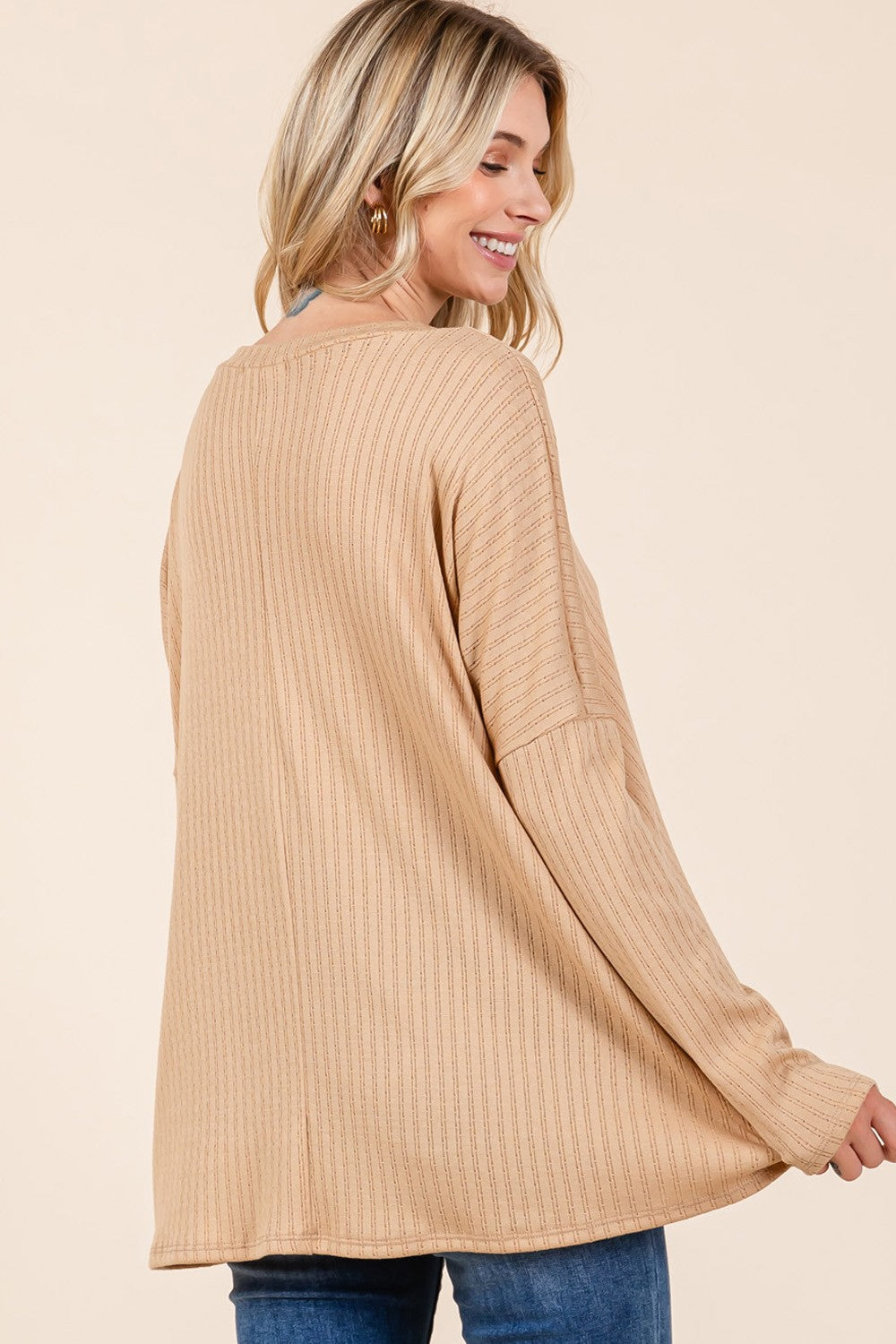 CS Ribbed Crew Neck L/S Tunic PLUS