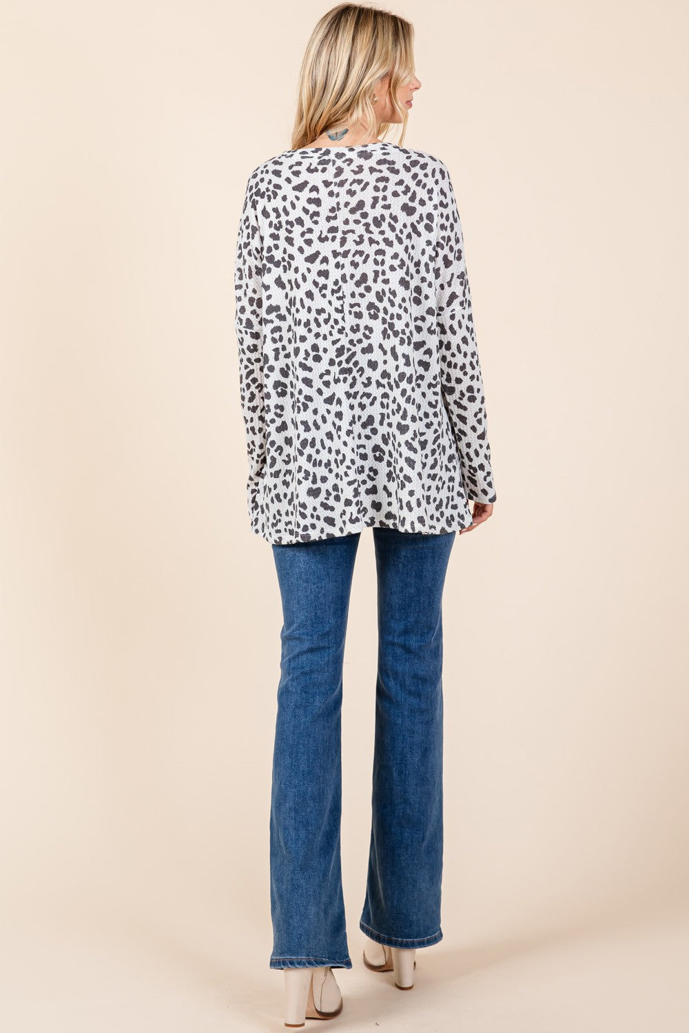 CS Leopard Loose Fit Tunic L/S PLUS