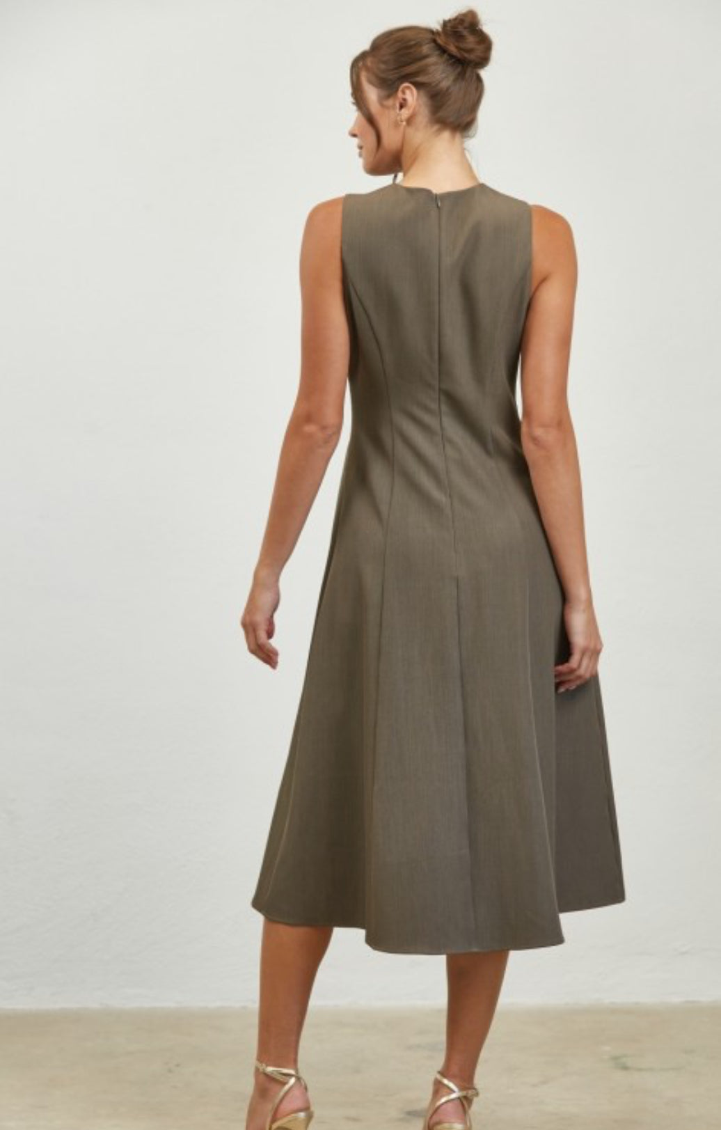 Edit By Nine Mocha Dress with Waist Buckle