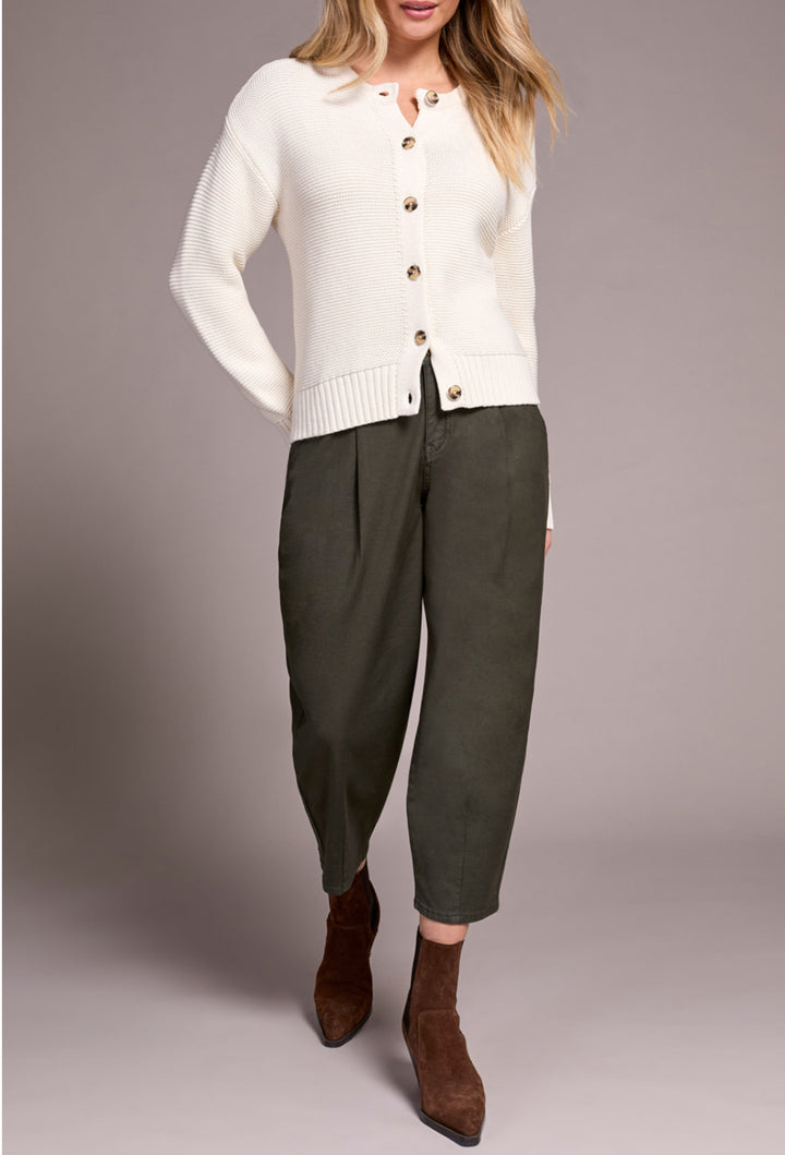 Tribal Button-Down Cardigan Sweater EGGSHELL