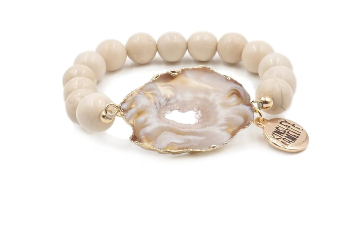 KA Agate Tawny Bracelet GOLD