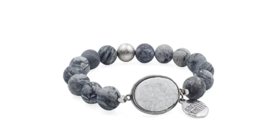 KA Natalie Stone Collection Silver Brienne Bracelet