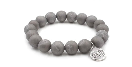 KA Natalie Geode Collection Frost Silver Bracelet