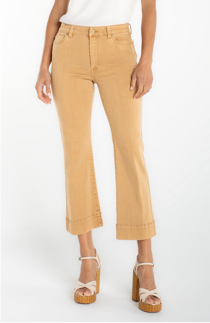 Liverpool Hannah Crop Flare Wide Hem Stretch Hugger Denim 25 1/2 " Inseam