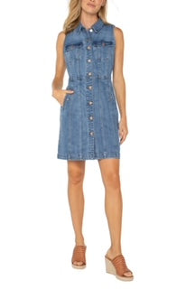 LIVERPOOL DENIM TRUCKER DRESS