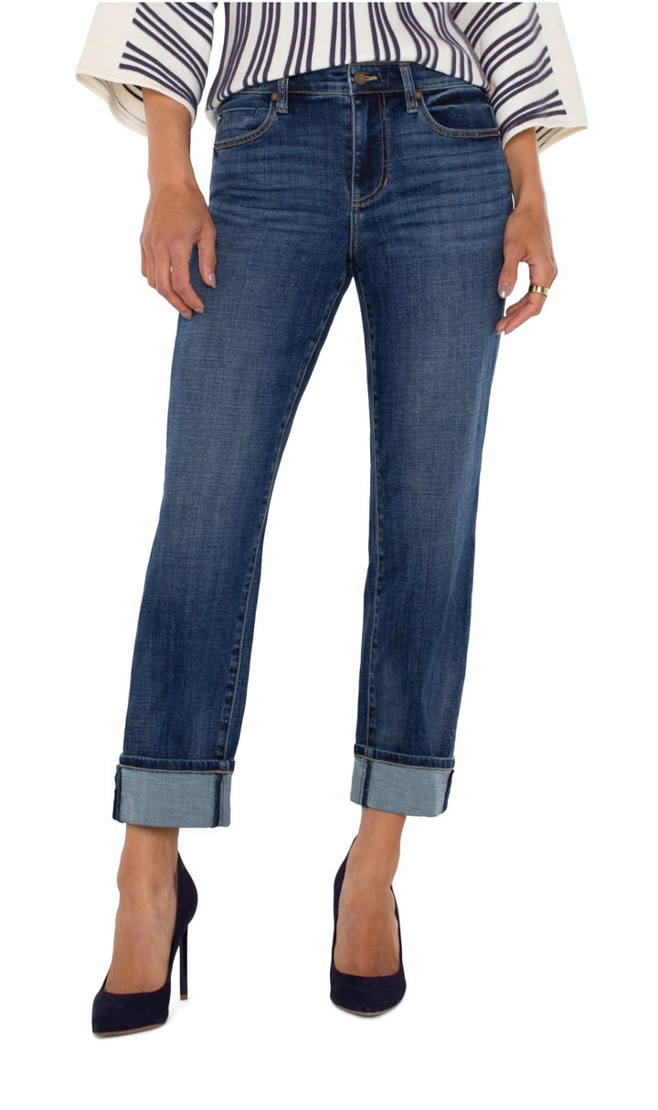 Liverpool Marley Girlfriend Cuffed Rolled 27" Cuffed/30" Inseam Uncuffed