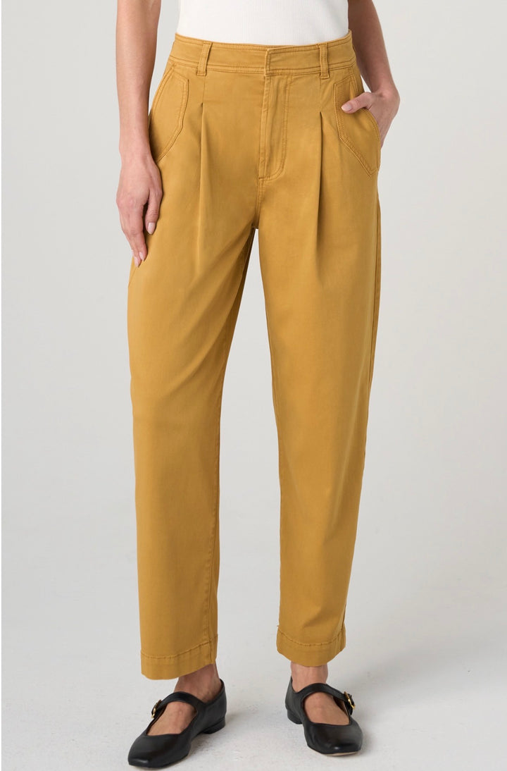 Liverpool High Rise Pleated Trouser Gold Rush