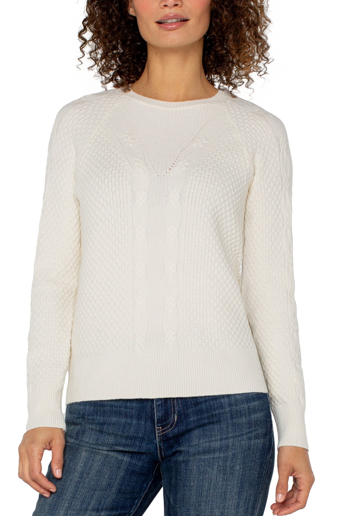 Liverpool L/S Crew Neck Raglan Sweater Cream