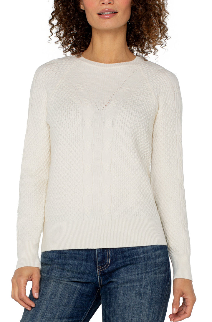Liverpool L/S Crew Neck Raglan Sweater Cream