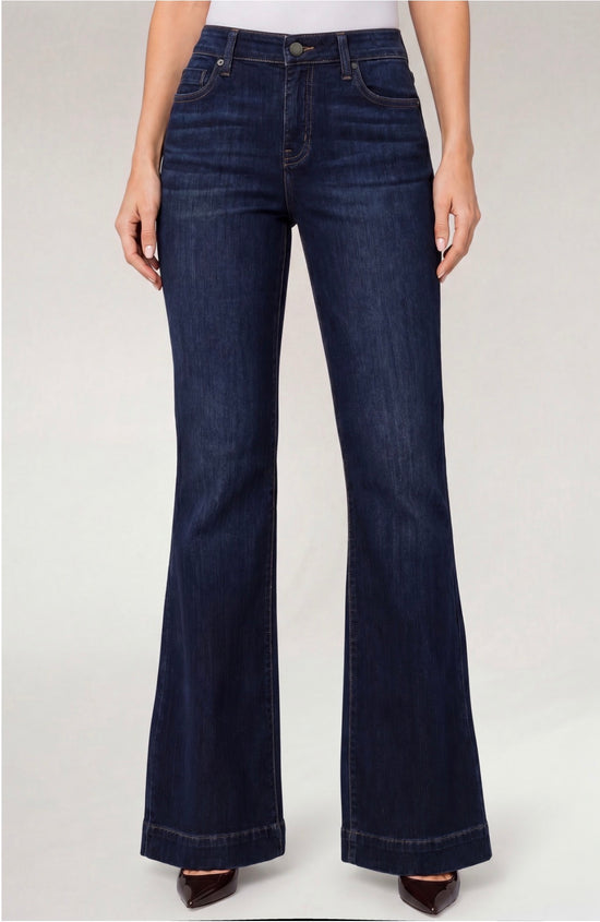 Liverpool Lucy Bootcut w/Wide Hem Mid Rise 32" Inseam Dk Wash