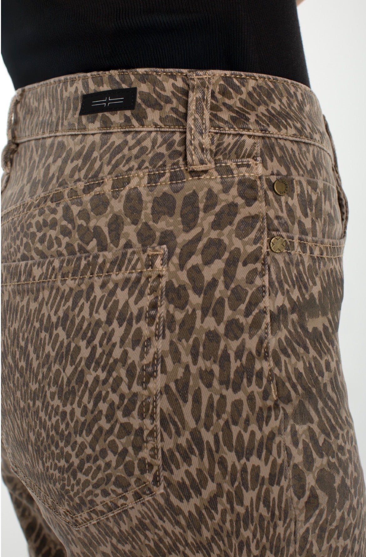 Liverpool Kennedy Straight Leg Wide Hem Animal Print Denim
