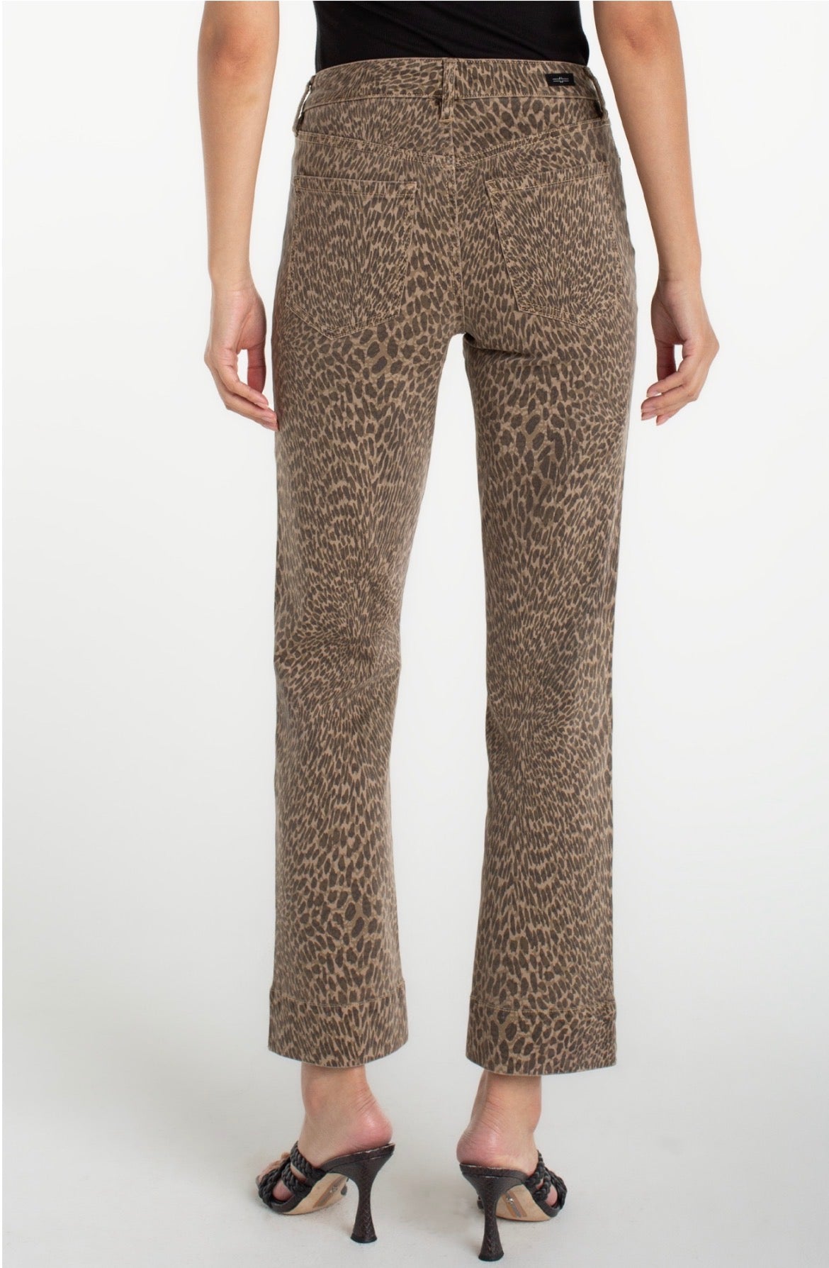 Liverpool Kennedy Straight Leg Wide Hem Animal Print Denim