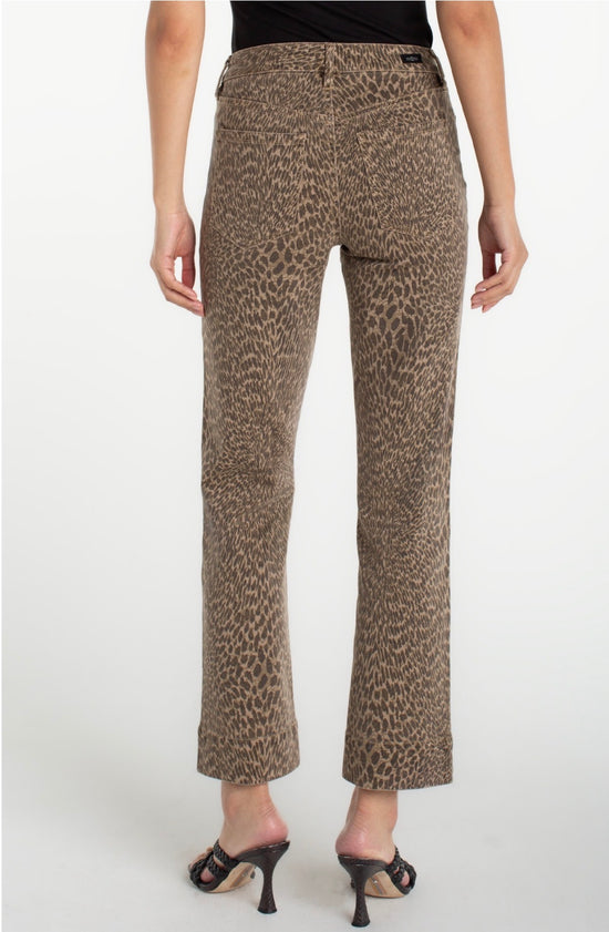 Liverpool Kennedy Straight Leg Wide Hem Animal Print Denim