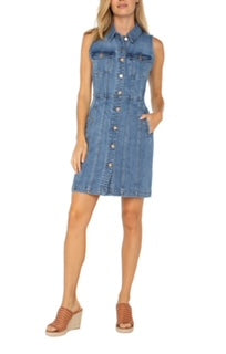 LIVERPOOL DENIM TRUCKER DRESS