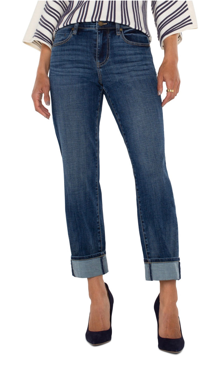Liverpool Marley Girlfriend Cuffed Rolled 27" Cuffed/30" Inseam Uncuffed