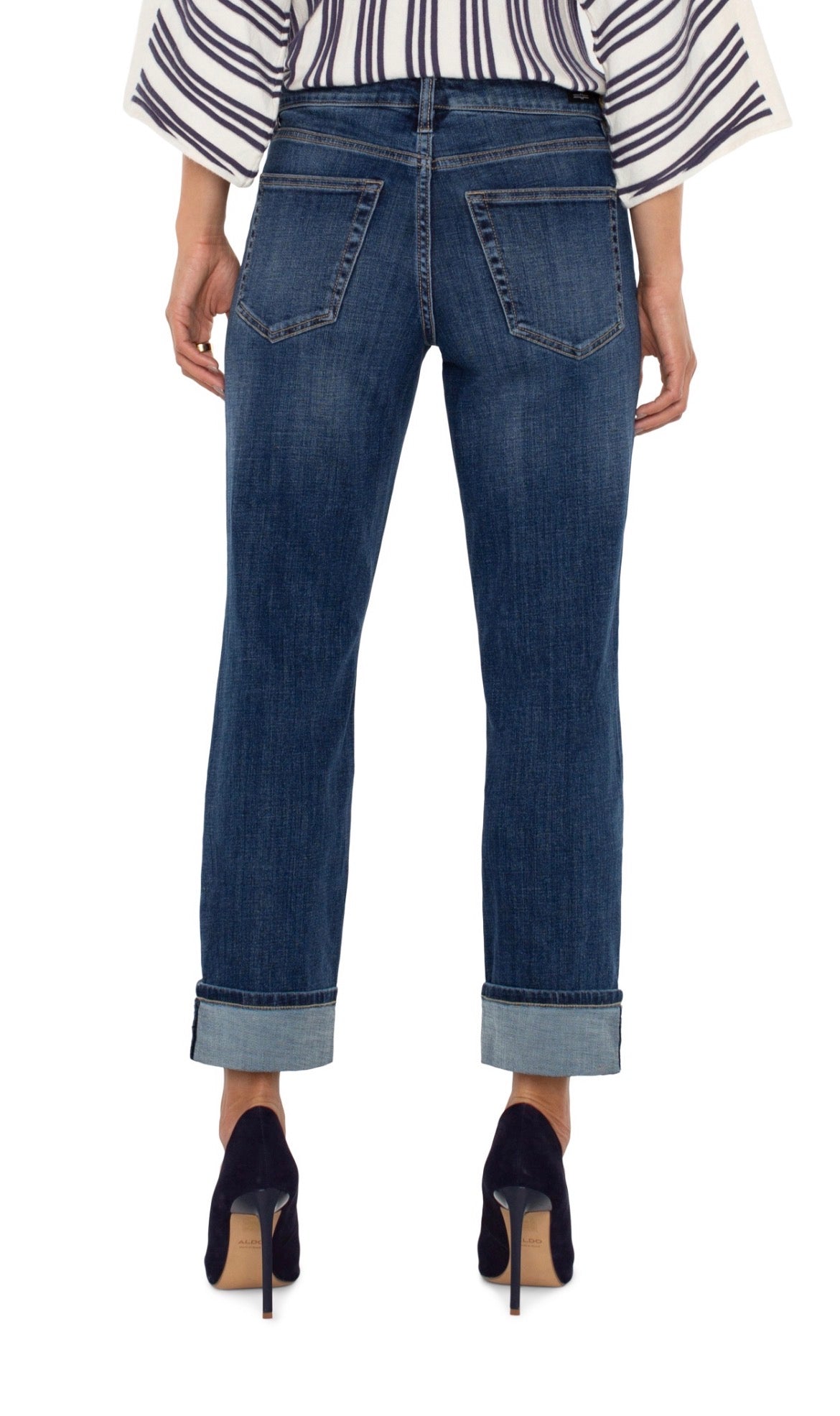 Liverpool Marley Girlfriend Cuffed Rolled 27" Cuffed/30" Inseam Uncuffed