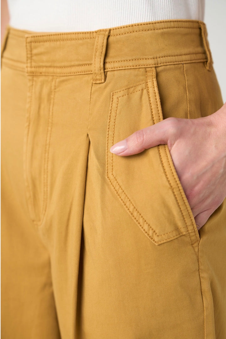 Liverpool High Rise Pleated Trouser Gold Rush