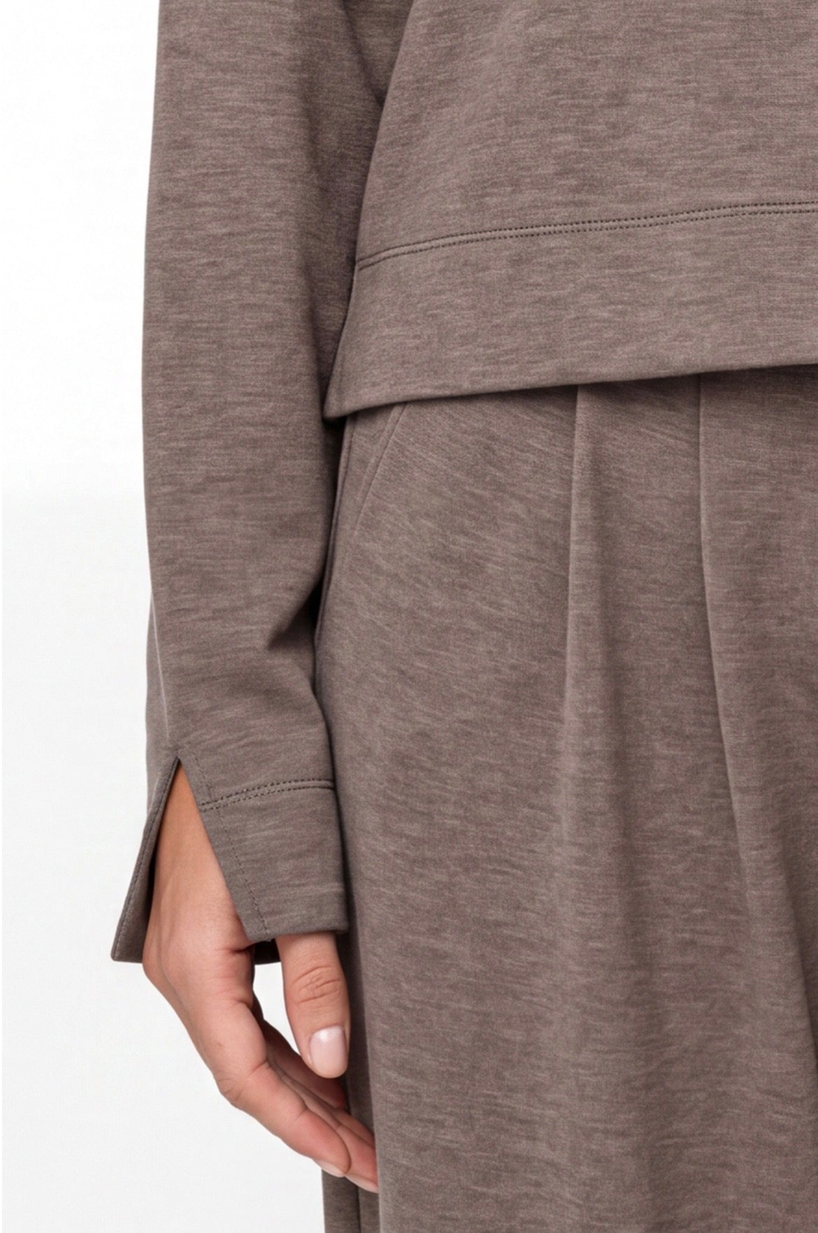 Liverpool Long Sleeve Boat Neck Top Cloud 9 Taupe