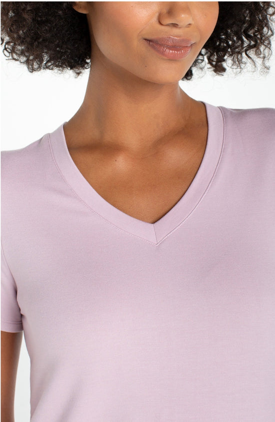 Liverpool S/S V Neck Tee Lilac Shadow