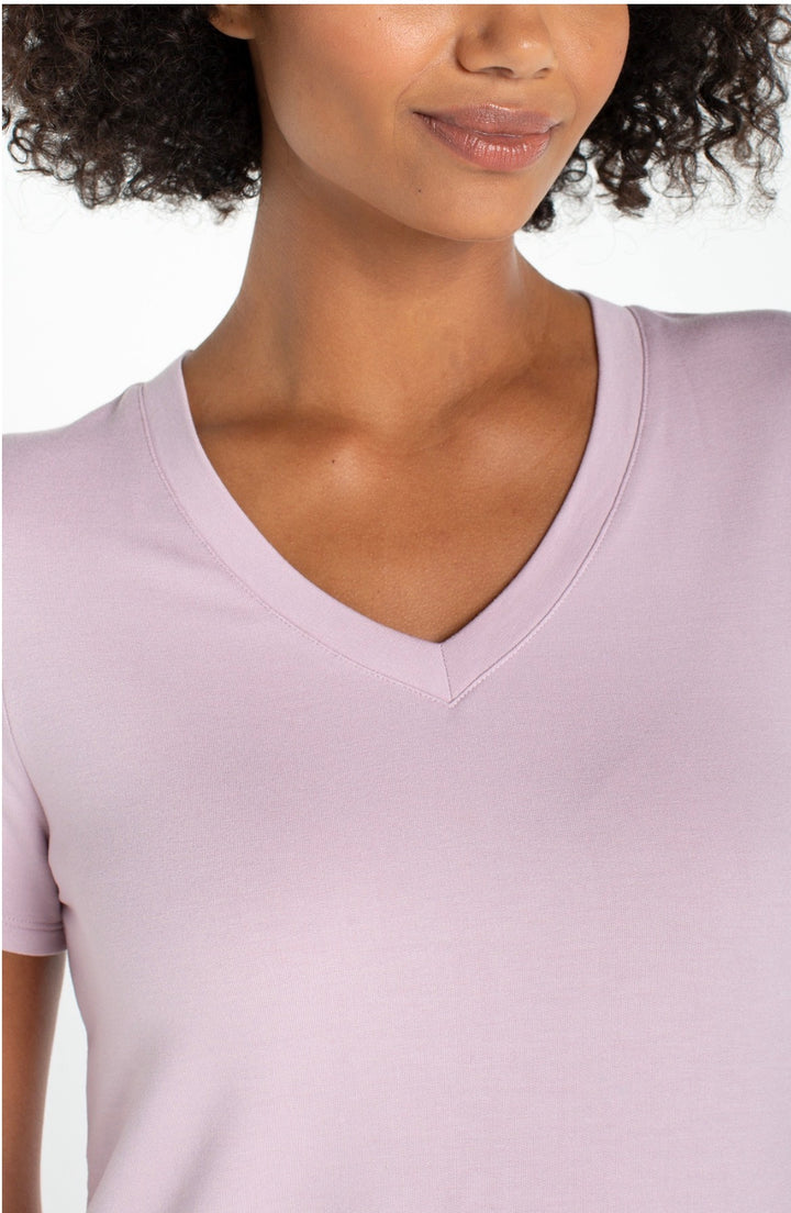 Liverpool S/S V Neck Tee Lilac Shadow