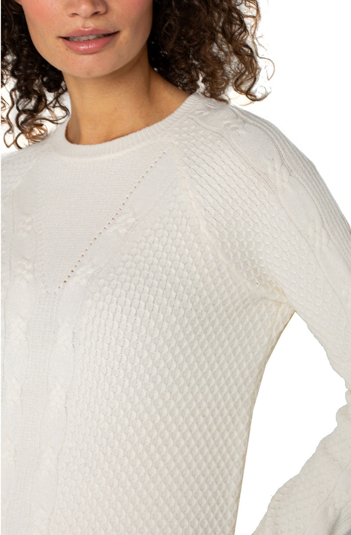 Liverpool L/S Crew Neck Raglan Sweater Cream