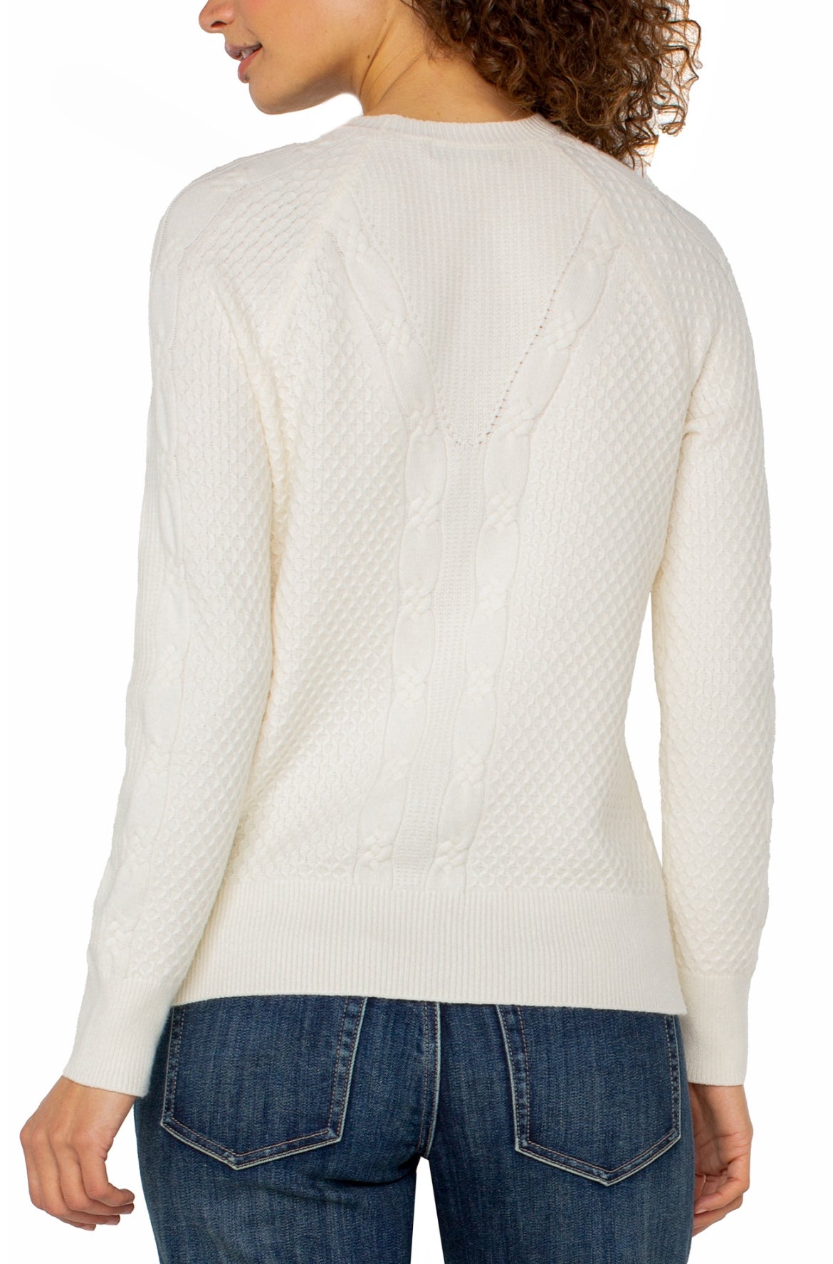 Liverpool L/S Crew Neck Raglan Sweater Cream