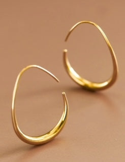 MIA GOLD WABBLE HOOPS