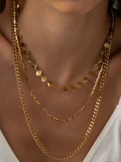 MIA TRIPLE GOLD NECKLACE